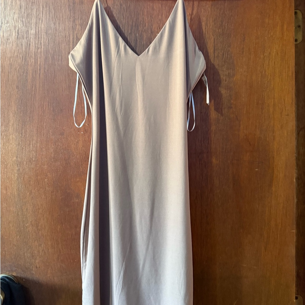 Elegant Beige Slip Dress